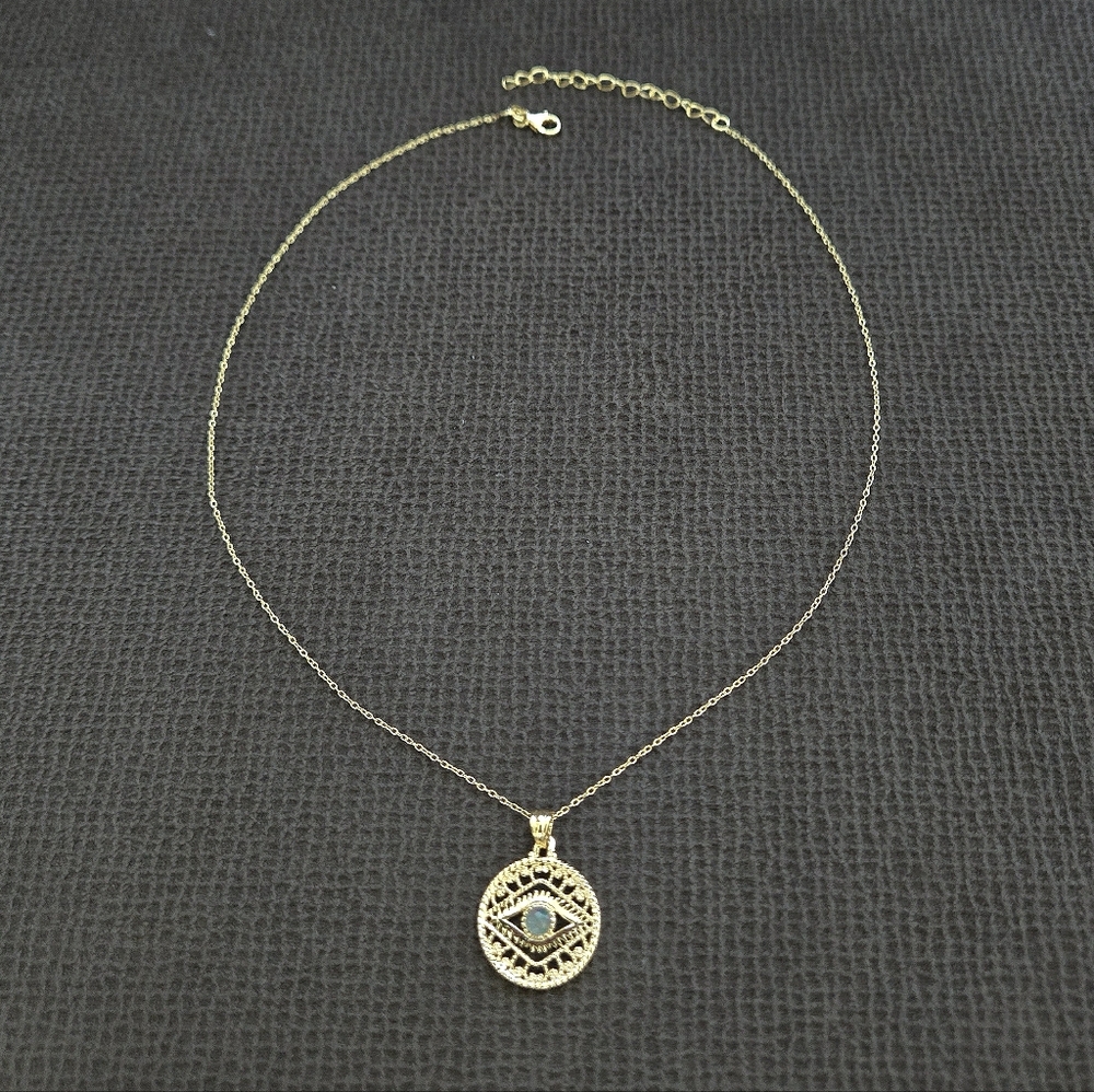 Shivam Ethiopian🇪🇹 Opal Evil😈 Eye👁️  Pendant Necklace - NWT - Picture 2 of 15
